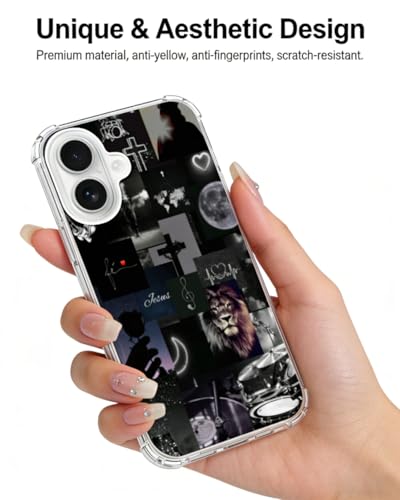 Black Christian Phone Case Compatible with iPhone 17, Jesus Love Aesthetic Phone Cover for iPhone 17 - color: Black Christian