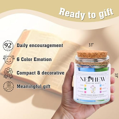 Bible Verse Jar for Nephew – 92 Strength Scriptures - color: Bible For Nephew