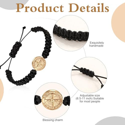 Fumete 2 Pcs Saint Benedict Medal - color: Black, Gold
