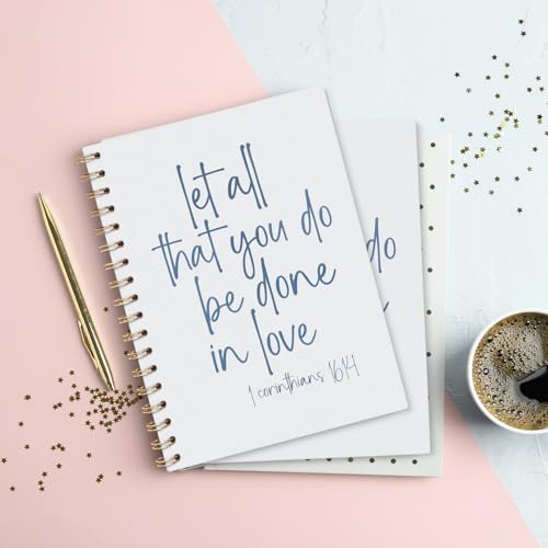 VONTP Christian Bible Verse Spiral Notebook Journal for Writing, 5.5x8.3 - color: G.Bible