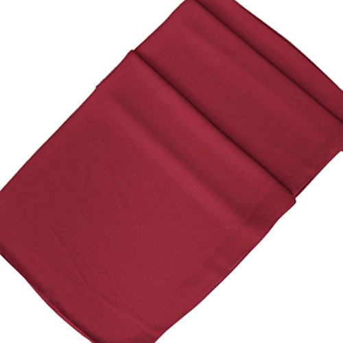LMVERNA Solid Color Bubble Chiffon Scarf for Women Fashion Soft Hijab Long Scarfs Wrap Scarves - color: Bright Maroon