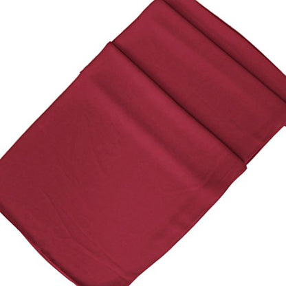 LMVERNA Solid Color Bubble Chiffon Scarf for Women Fashion Soft Hijab Long Scarfs Wrap Scarves - color: Bright Maroon