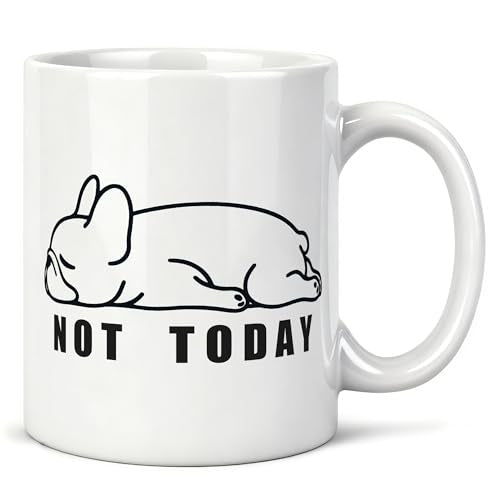 Funny French Bulldog Mug 11 oz, Frenchie Gifts for Women, Dog Mom Dad Lover Gifts Coffee Cups Ceramic, Not Today Cute French Bulldog Ceramic Mug for Coffee Tea Hot Cocoa Home Office Work - color: 08Child
