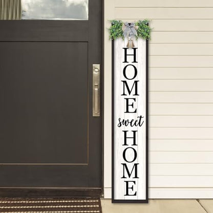 TQianJiang Home Sweet Home Front Porch Sign, 45"X9", Black - color: Home Sweet Home Front Porch Outdoor (Black)