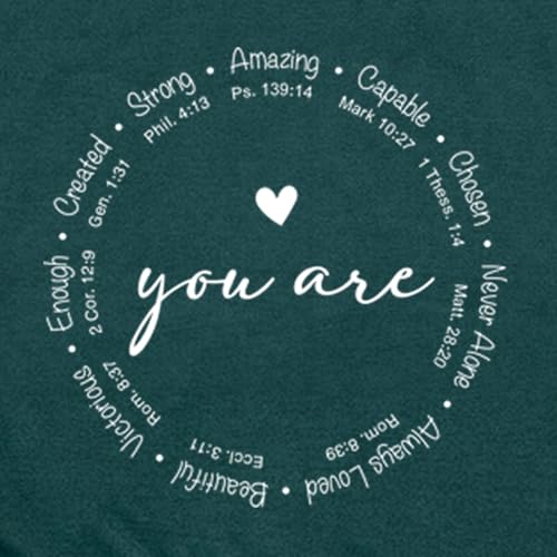 Christian Shirts for Women Jesus Faith Shirt You are Inspiration Tee - color: Green, size: Large