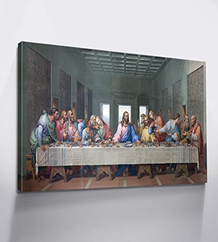 Mistyefly The Last Supper Wall Decor Jesus Decor Leonardo Da Vinci Paintings Last Supper Picture Jesus Picture Christian Wall Decor Religious Wall Art for Home Dining Room Decor (12''Hx18''W) - color: Art-06, size: 18"L x 12"W