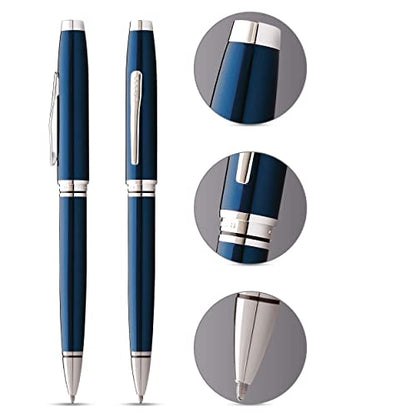 Cross Coventry Blue Lacquer Ballpoint Pen, Medium Point, Black Ink - color: Blue