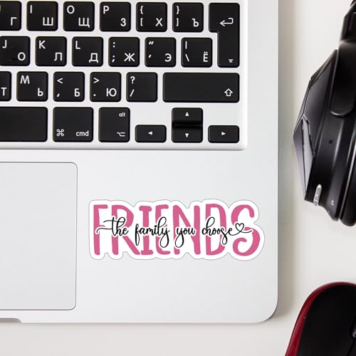 (3 pcs) Friends The Family You Choose Sticker for Tumbler Motivational Funny Sarcastic Phrase Inspirational Quote Vinyl Decal for Kindle Laptop Water Bottle Phone Hard Hat - 3x1.1