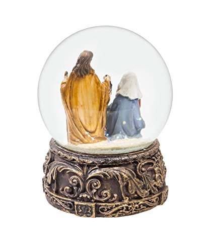 Cypress Home Beautiful Christmas Nativity Scene Water Globe Table Top Décor - 4 x 6 x 4 Inches Indoor/Outdoor Decoration for Homes, Yards and Gardens