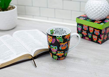 Divinity Boutique 20607 Boxed Mugs, Owl Pattern, 12 ounce - color: Owl Pattern