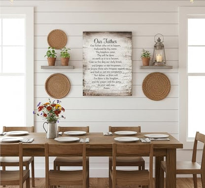 YOXORDQ Our Father Prayer Canvas Wall Art-Canvas Wrapping 16x24in - color: Our father, size: 24"L x 16"W
