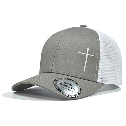 Christian Hats for Men Women,Jesus Cross Hat Christian Religious Gifts for Birthday/Christmas - color: 21.grey 02