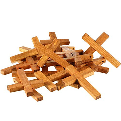 meekoo Natural Wooden Cross Bulk Pendants Mini Cross Beads Bulk for DIY Crafts Jewelry Making - color: Coffee, size: 1.57 x 2.36 x 0.2 Inch