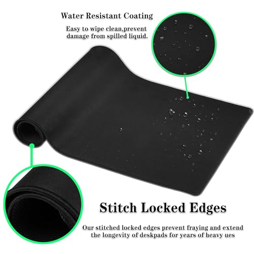 Mouse Pad Computer Desk Accessories Office Pad, Big Mouse Pads Desktop Mat, XXL Mouse Pad Gaming Non-Slip Rubber Base Waterproof with Stitched Edges, 35.4" X 15.7" for Work/Game/Office/Home - color: Galaxy