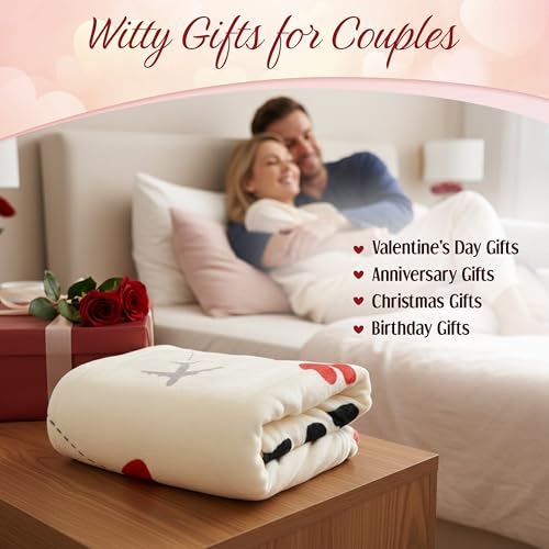 WRAPIX Anniversary Couple Gifts for Women Men - Soft Throw Blanket 60x80 in - color: I Win, size: 60x80 inches