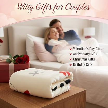 WRAPIX Anniversary Couple Gifts for Women Men - Soft Throw Blanket 60x80 in - color: I Win, size: 60x80 inches