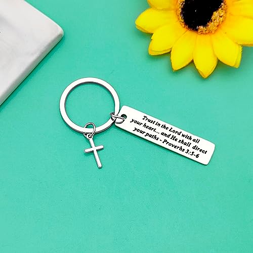 Bible Verse Gift for Women Men Christian Keychain Gift Inspirational Keychain Gift Confirmation Baptism Gift