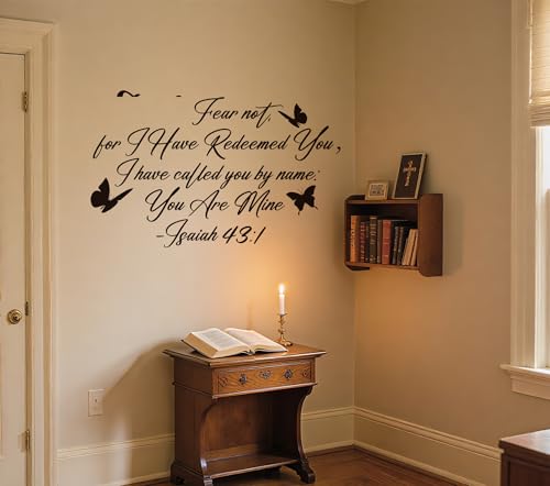 Isaiah 43:1 Bible Verse Wall Decal, Fear Not Christian Sticker