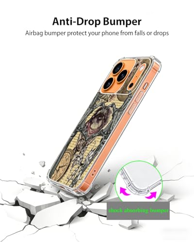 Dark Academia Grunge Phone Case Compatible with iPhone 17 Pro Max, Gothic Aesthetic Phone Cover for iPhone 17 Pro Max - color: Skull Love Eye