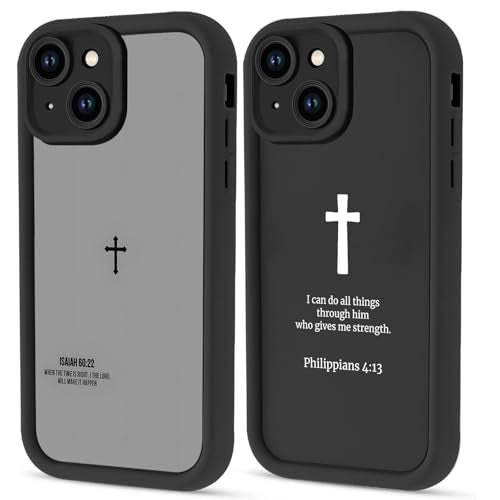 God's Plan Isaiah 60:22 Bible Verse Jesus Cross Christian Black Phone Case for iPhone 14 Case Shockproof Soft Protective for Women Men Cover Funda for iPhone 14 6.1 Inch - color: Aesthetics