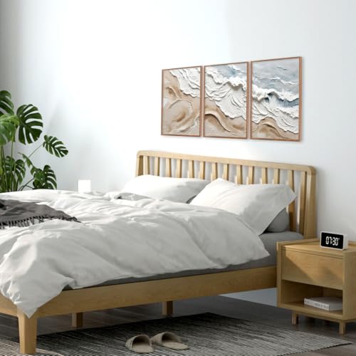 CHDITB 3D Textured Ocean Wave Framed Wall Art, Coastal Relief Painting - color: 3d Ocean