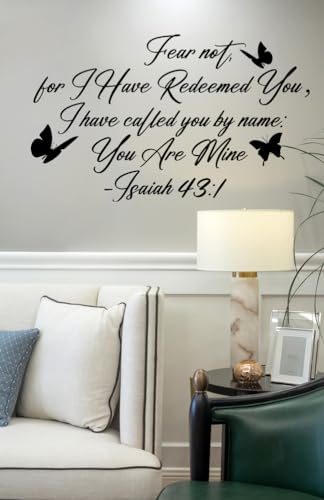 Isaiah 43:1 Bible Verse Wall Decal, Fear Not Christian Sticker