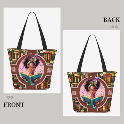 Bible Tote Bags for Women Christian Gifts Religious Church Shoulder Bag - color: African American