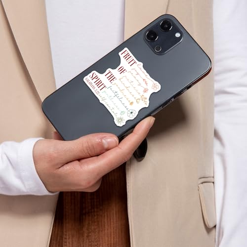 Fruit of The Spirit Sticker 3Pcs Decals Vinyl Waterproof - Journaling Christian Floral Bible Verse Quote Sticker for Water Bottles, Phone Laptop - color: Holo Spirit