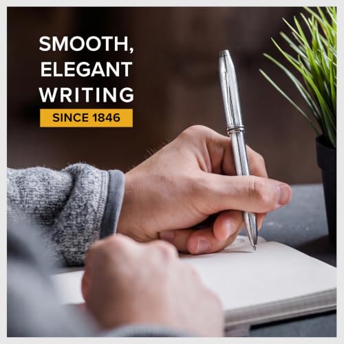 Cross Townsend Lustrous Chrome Ballpoint Pen, Medium Point, Black Ink - color: Lustrous Chrome