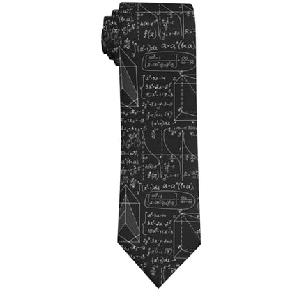 Men's Neckties, Novelty Printed Skinny Tie for Work Casual Party - color: Math