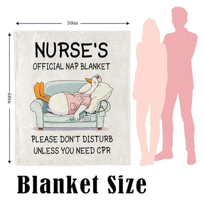 Nurse Gifts for Women, Nurse Week Appreciation Gifts Blanket - color: White-nurse