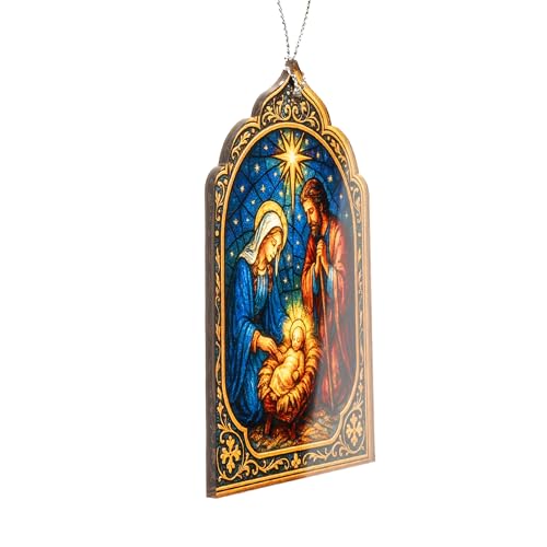 Nativity Ornaments - Nativity Scene - Christian Gifts for Women. Men - Regilious Gifts - Xmas Ornament - Christian Christmas Ornaments - Easter Decor. Christmas Decor - car Hanging Accessories - color: Nativityonm
