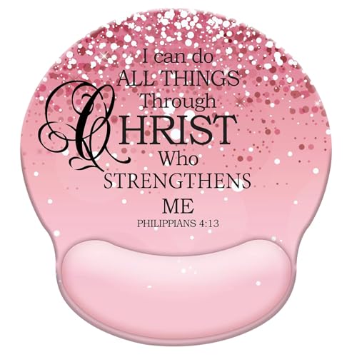 Pink Ergonomic Mouse Pad with Wrist Support, Mouse Pads for Desk with Memory Foam Wrist Rest Non-Slip PU Base for Office Decor Computer Laptop - color: Round-A1