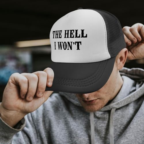 Black Trucker Hat with Funny Saying, Funny Hat for Men & Women - color: Allblack-9