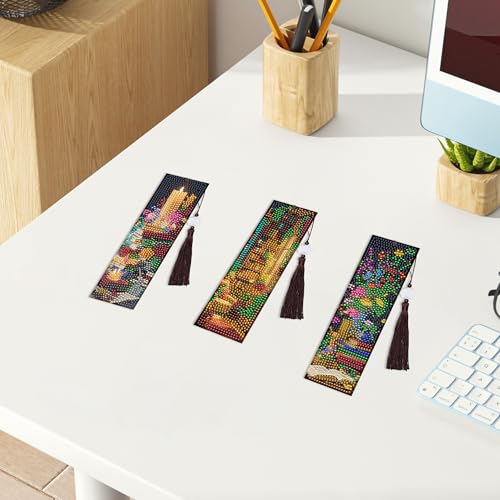 Dark Academia Diamond Art Bookmarks, Diamond Painting Book Marks for Adults - style: Dark Academia
