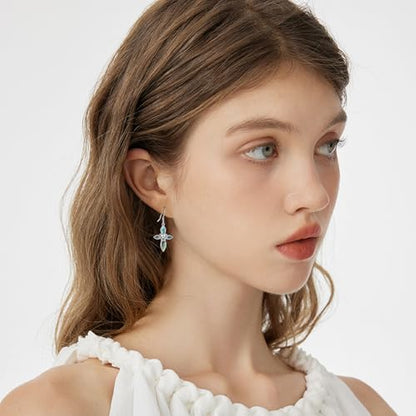 Mountain Mustard Seed Earrings for Women 925 Sterling Silver Lotus/Cross Dangle Drop Earring Christian Jewelry Outdoor Birthday Graduation Gifts - style: Mustard Seed