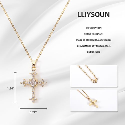 Cross Pendant Necklace for Women Jewelry Gold Cross Necklaces for Women Cross Necklace Minimalist Trendy Jewelry Valentines Day - style: CN18