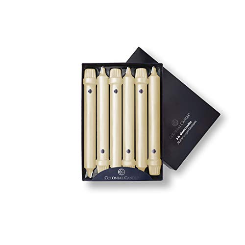 Colonial Candle Unscented Taper Candle, Classic Collection, Limoncello, 8 in, Pack of 12 - Up to 6 Hours Burn - color: Limoncello, size: 8 In, style: Classic