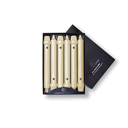 Colonial Candle Unscented Taper Candle, Classic Collection, Limoncello, 8 in, Pack of 12 - Up to 6 Hours Burn - color: Limoncello, size: 8 In, style: Classic
