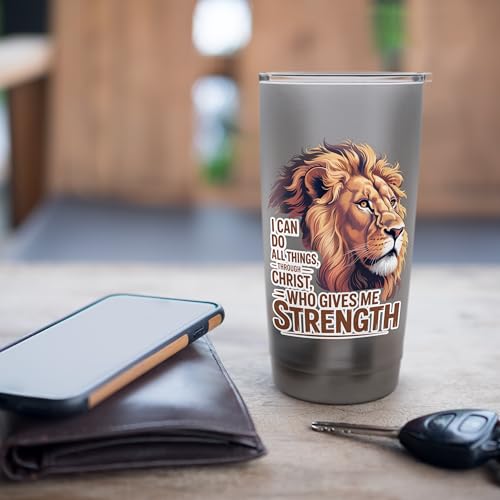 I Can Do All Things Through Christ Who Gives Me Strength Stainless Steel Insulated Tumbler - color: Brushed Steel