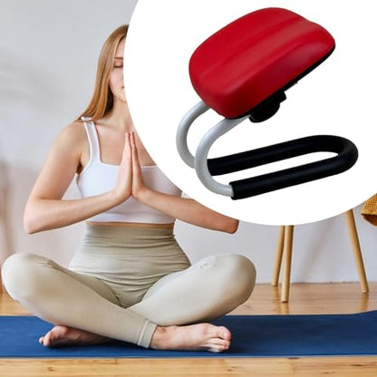 Menolana Meditation Stool Prayer Stool Adjustable Height Versatile Kneeling Benches Meditation Bench Practices for Home Women Praying - color: Red