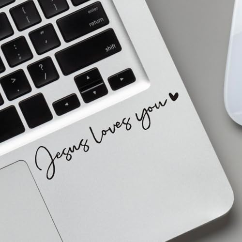 3X Jesus Loves You Christian Mirror Stickers Decals for Car Rearview(Black) - color: Black Jesus Loves You