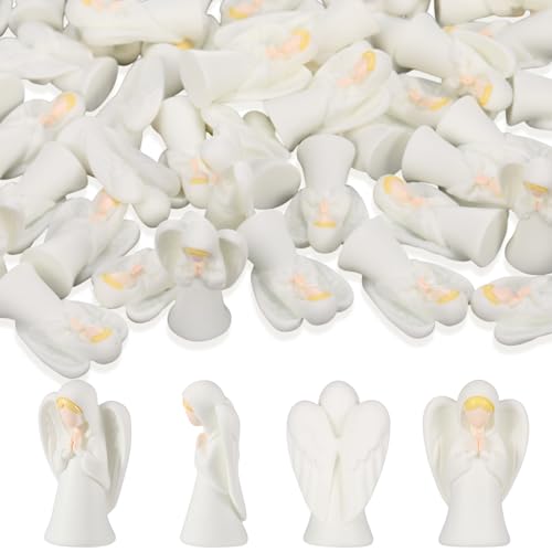 Geelin 50 Pcs Mini Angel Figurines Resin Little Small Tiny Miniature Angels - style: Sympathy