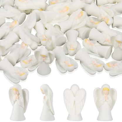 Geelin 50 Pcs Mini Angel Figurines Resin Little Small Tiny Miniature Angels - style: Sympathy