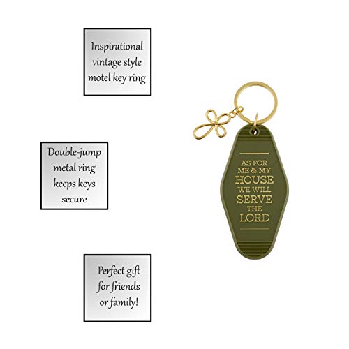 Creative Brands Faithworks - Inspirational Vintage Style Motel Key Ring, 3.5 x 2-Inch, As for Me - color: As for Me, size: 3.5 x 2-Inch