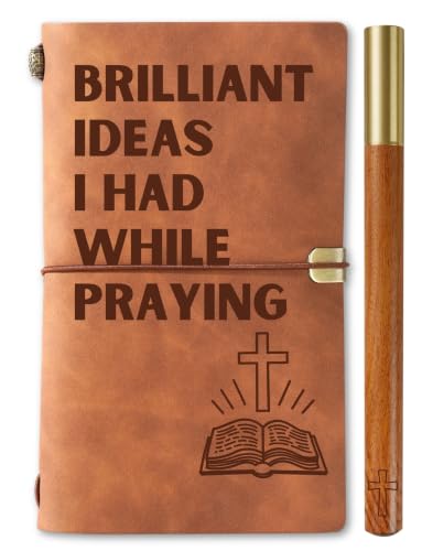 InnoBeta Christian Gifts for Men Women, Catholic Gifts, Prayer Journal Gifts, Notebook with Pen, Refillable Sketchbook, Travel Diary, Lined Planner, 7x5 Inches