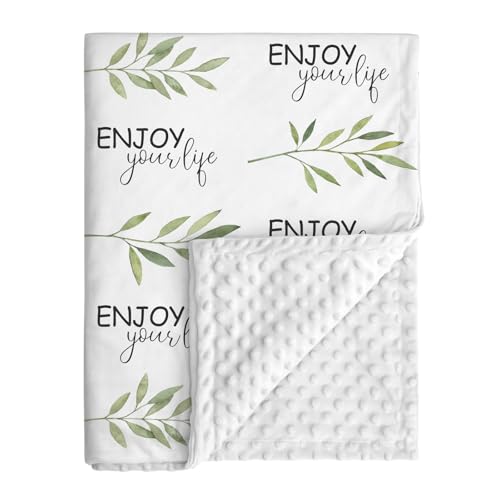 Fleece Baby Blankets for Girls & Boys, Infant Toddler Blanket - color: White Branch