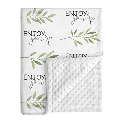 Fleece Baby Blankets for Girls & Boys, Infant Toddler Blanket - color: White Branch