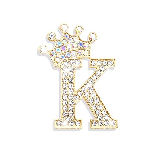 Brooches and Pins for Women A-Z Letter Rhinestone Brooch Pin Jewelry Gifts - color: B7