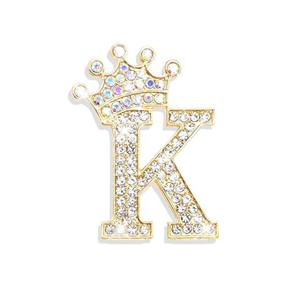 Brooches and Pins for Women A-Z Letter Rhinestone Brooch Pin Jewelry Gifts - color: B7